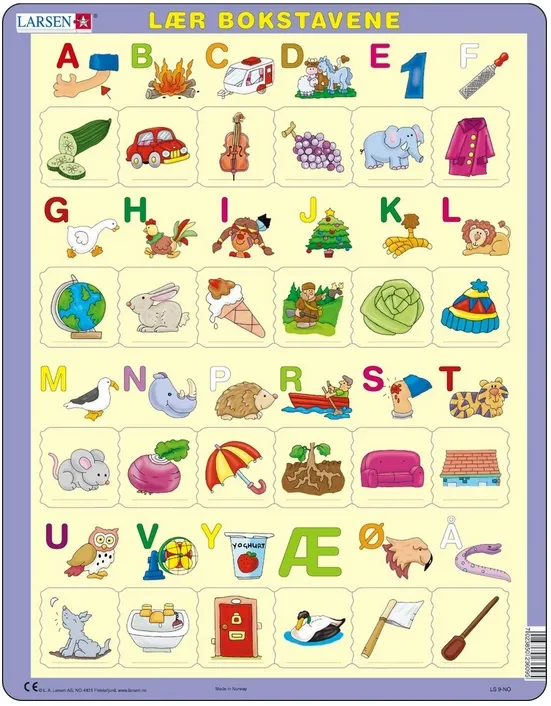 Puzzle Cadre - Apprendre à Lire le Norvégien 1 (en Norvégien)
