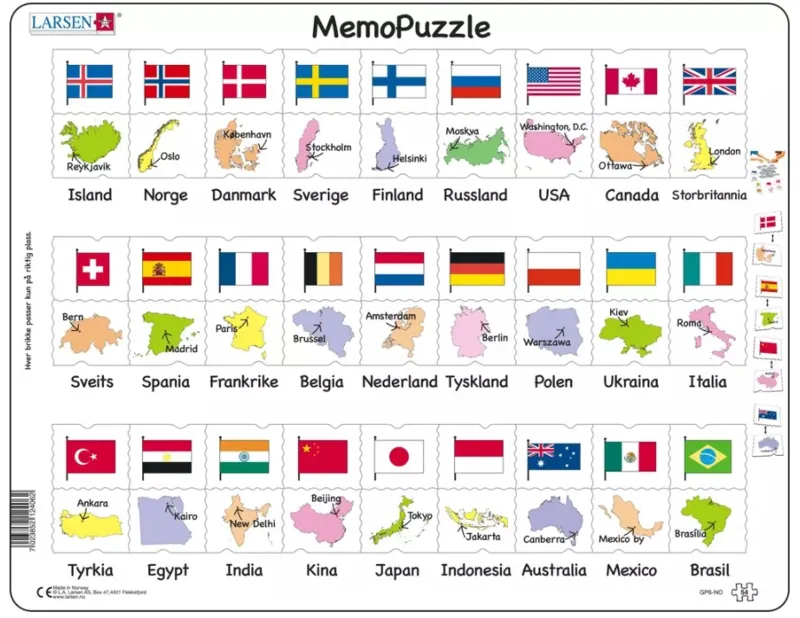 Puzzle Cadre - MemoPuzzle (en Norvégien)