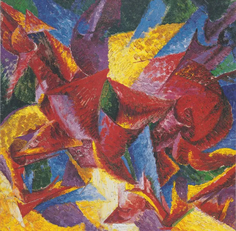 Umberto Boccioni : Forme plastiche di un Cavallo, 1914