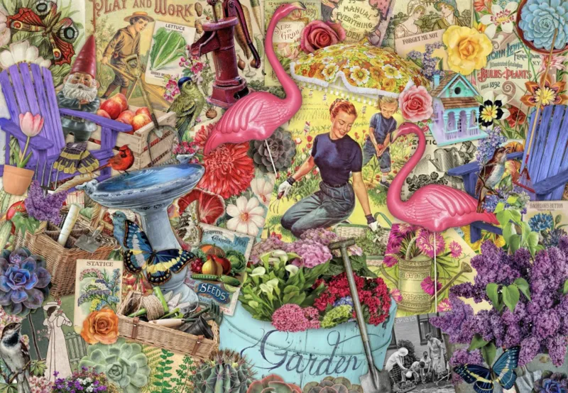 Collage de jardin