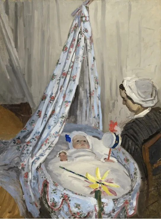 Claude Monet - The Cradle - Camille with the Artist's Son Jean, 1867