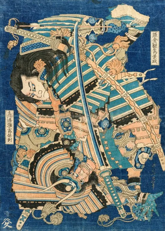 Hokusai - Kamakura no Gengoro Seizing Torinoumi Tasaburo