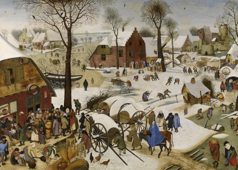 2 Puzzles - L'Art de Pieter Brueghel : Proverbes Flamands - Le Dénombrement de Bethléem