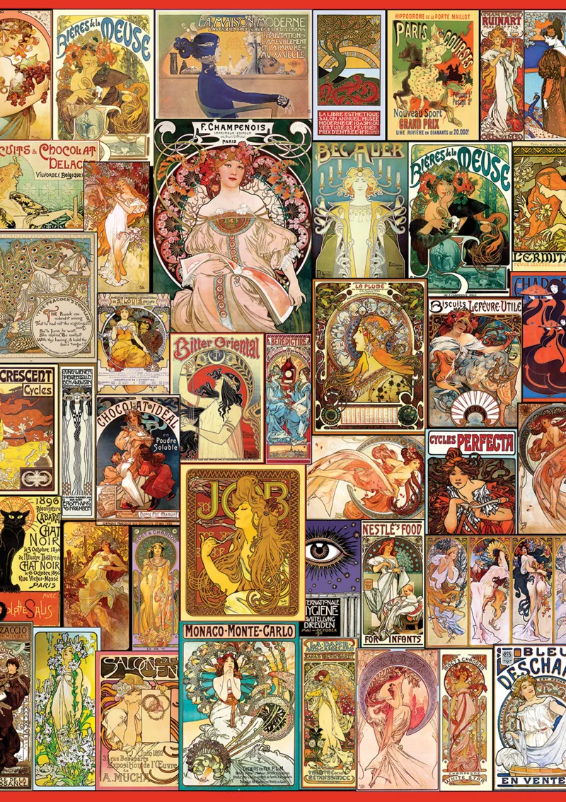 Art Nouveau Poster Collage