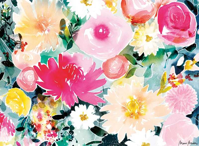 Dahlias et roses / Marie Boudon (Collection Carte blanche)