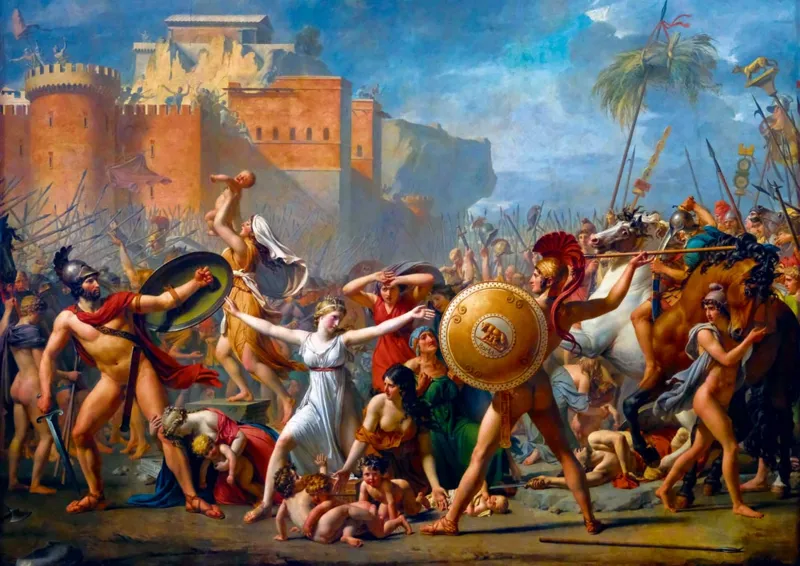 Jacques-Louis David - The Intervention of the Sabine Women, 1799