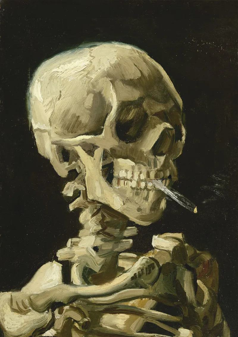 Vincent Van Gogh - Head of a Skeleton with a Burning Cigarette, 1886