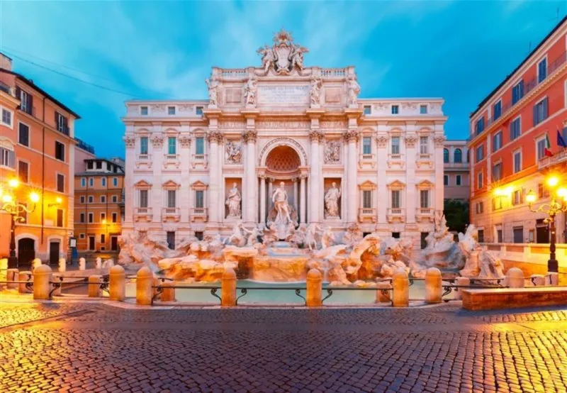 La Fontaine de Trevi, Rome - Italie