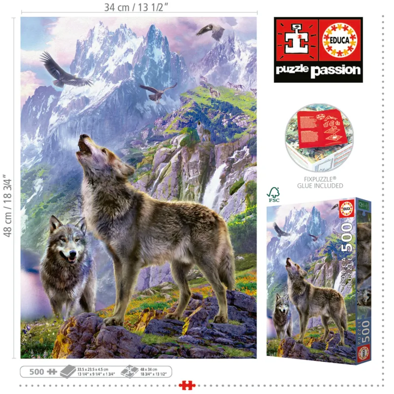 Loups sûr Les Rochers
