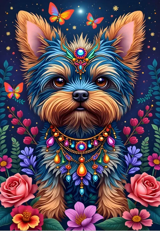 Le Chien au Pays des Fleurs