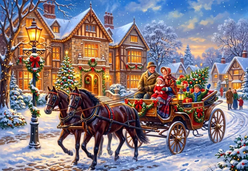 Promenade de Noël en Calèche