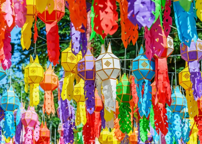 Lanternes Colorées