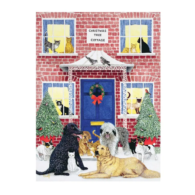 Cottage de Noël - Puzzle Boîte Carré de 1000 pièces