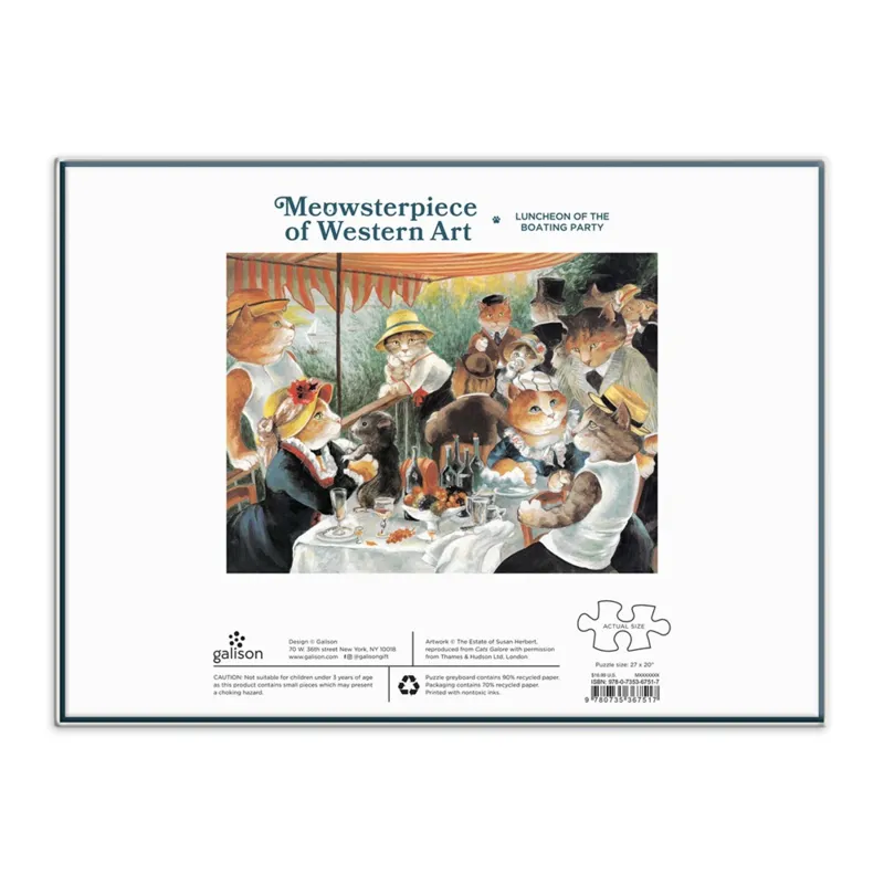 Le Déjeuner des Canotiers Meowsterpiece - 1000 Piece Puzzle