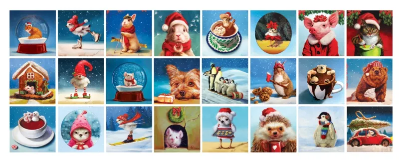 Calendrier de l'Avent - Christmas Animals - 24 Puzzles