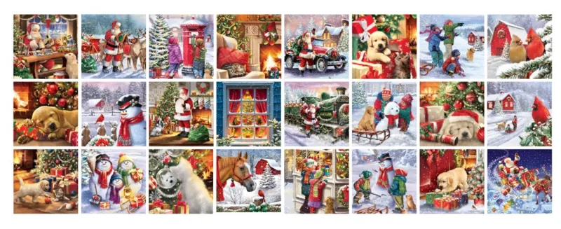 Calendrier de l'Avent - Joyeux Noël  - 24 Puzzles