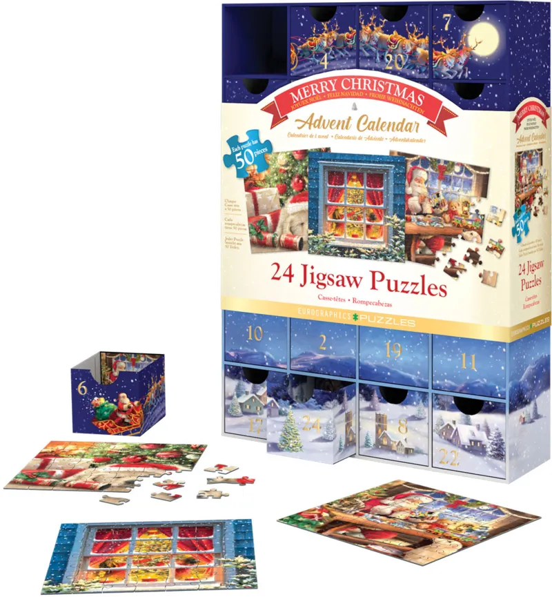 Calendrier de l'Avent - Joyeux Noël  - 24 Puzzles