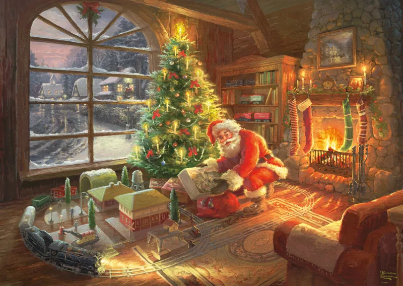 Thomas Kinkade - Le Père Noël est là!