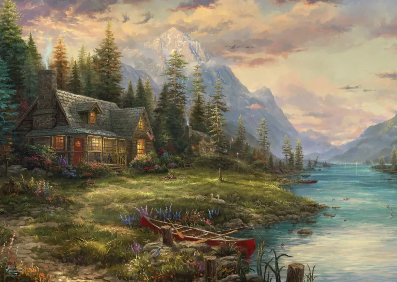 Thomas Kinkade - Sortie de la Fête des Pères