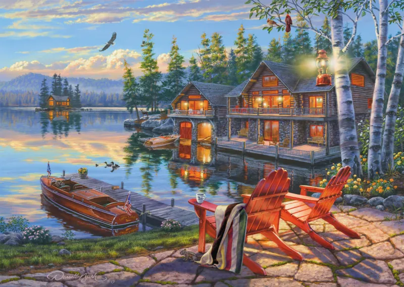 Sur les Rives du Lac Loon, New York