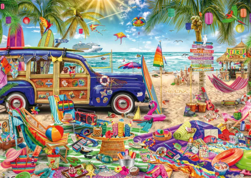 Une Plage Haute en Couleur