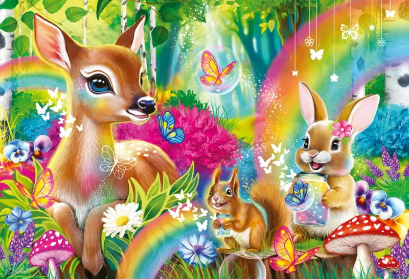 2 Puzzles - Adorables Amis des Bois