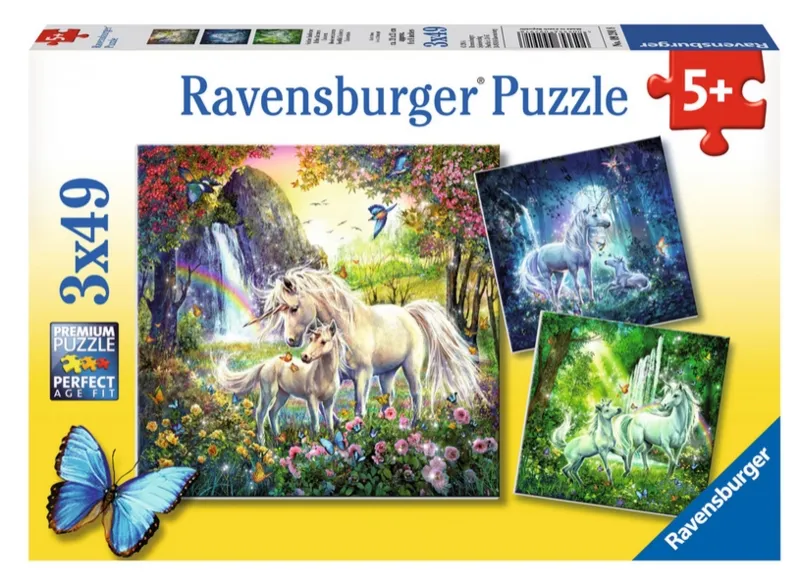 3 Puzzles - Magnifiques Licornes