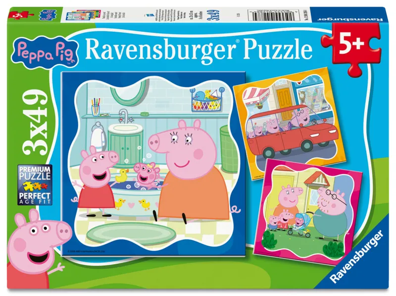 3 Puzzles - La famille d'abord ! - Peppa Pig