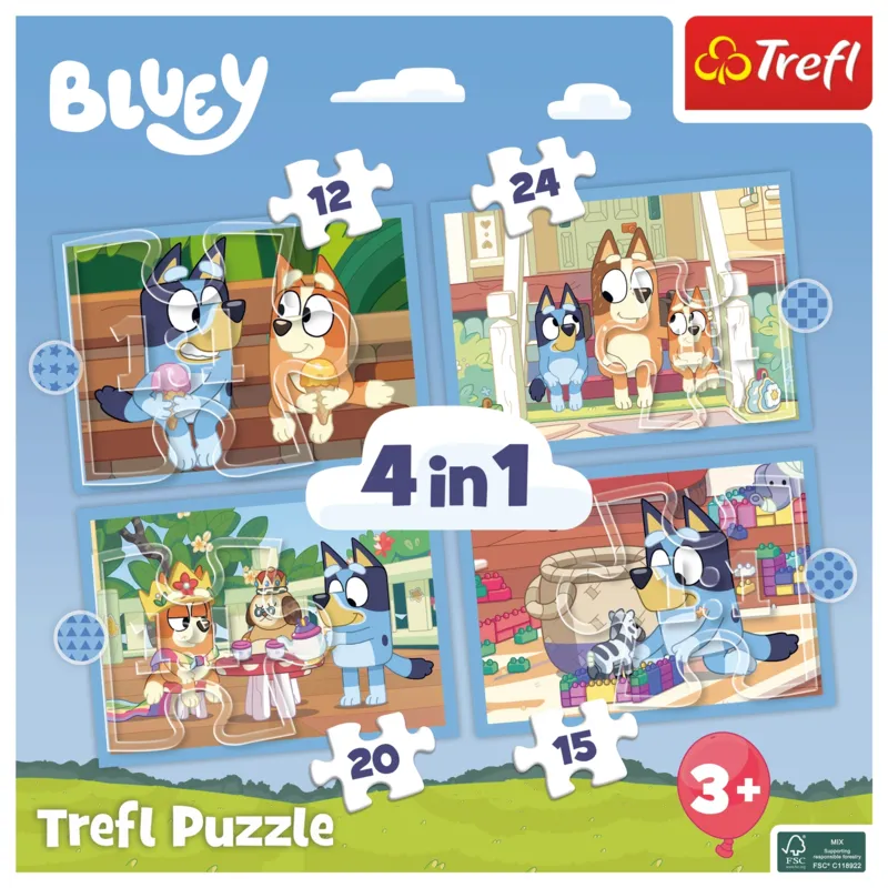 4 Puzzles - Bluey and his world