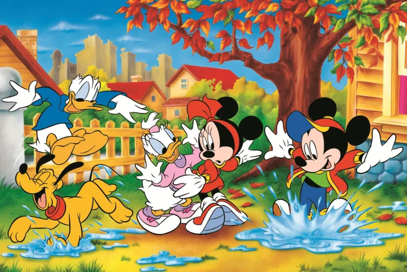 40e Anniversaire Trefl - Jouer Dans Les Flaques D'Eau - Disney Mickey Mouse Et Ses Amis