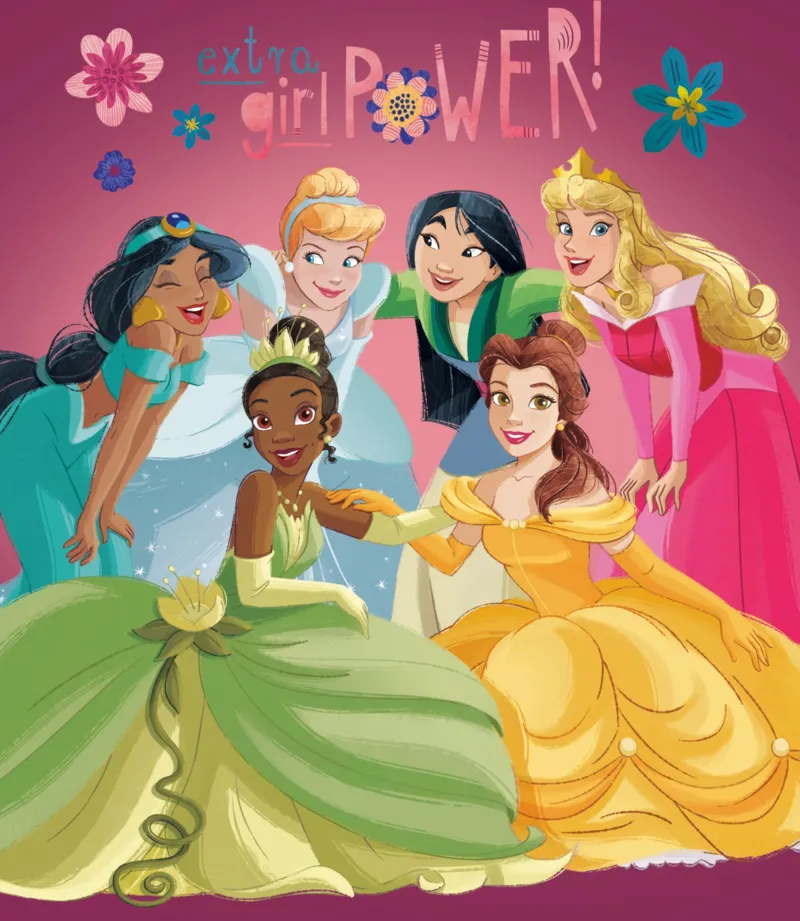 4 Puzzles - Romantic princesses + 1 Poster