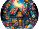 Puzzle Rond - Le Cottage Fleuri