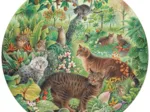 Puzzle Rond - Tiger Cats in the Jungle