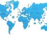 Puzzle en Bois - Carte du Monde XL (Cyan)