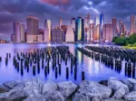 Cloudy Sky Over Manhattan, New York