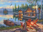Sur les Rives du Lac Loon, New York
