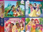 4 Puzzles - Romantic princesses + 1 Poster