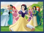 4 Puzzles - Romantic princesses + 1 Poster