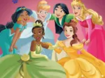 4 Puzzles - Romantic princesses + 1 Poster