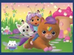 4 Puzzles - Playful Cats + 1 Poster